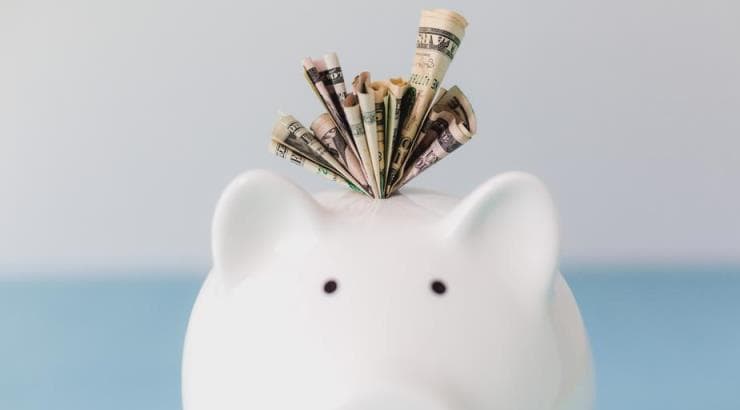 piggy bank with money